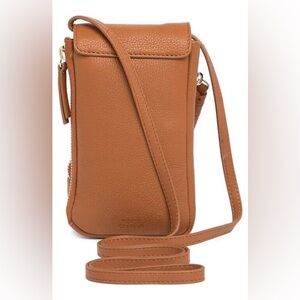 VINCE CAMUTO Cory Leather Phone Crossbody Bag, Color Brandy